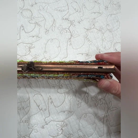 Multicolored Beaded/Sequin Clutch - Picture 3 of 5